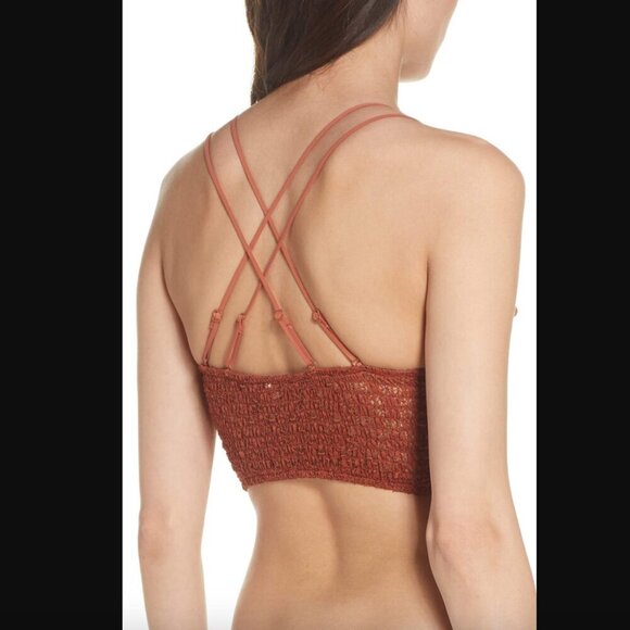 Free People Intimately Miss Dazie Bralette In Terracotta XS - Picture 4 of 8
